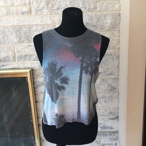 palm tree tank top